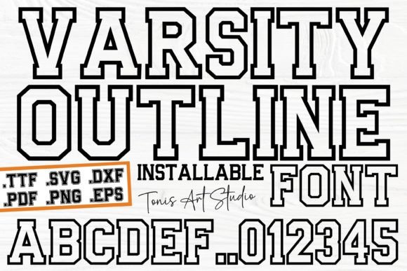 Ab Varsity Outline: Classic Sporty Font for Modern Designs