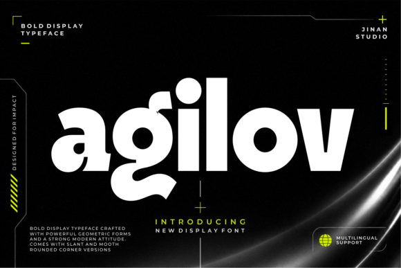 Agilov: A Modern Display Font for Bold Creativity