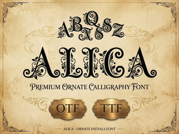 Alica: Ornate Victorian Calligraphy Font