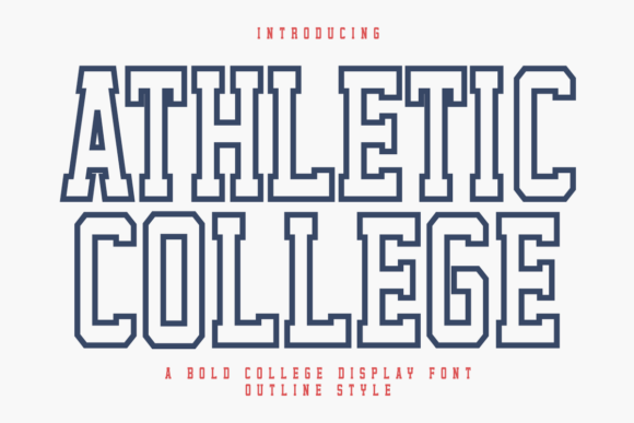Athletic College Outline: Bold Varsity Font for Modern Design