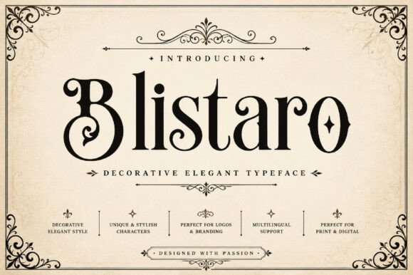 Blistaro: The Elegant Serif Font for Creative Design