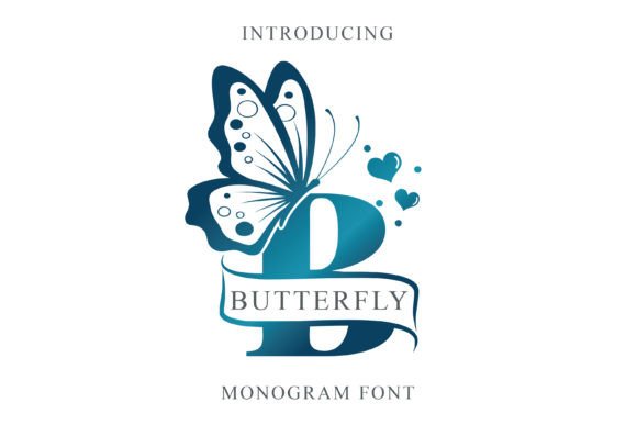 Butterfly Monogra: An Elegant Decorative Font