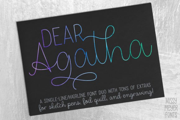 Dear Agatha: A Single-Line Font Duo for Crafters