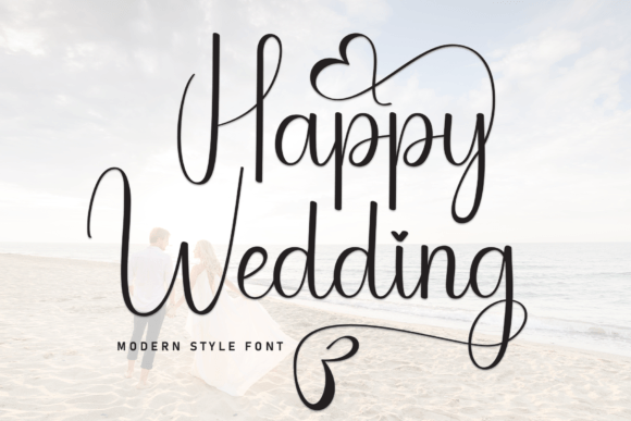 Happy Wedding Font: Sweet & Friendly Handwritten Style