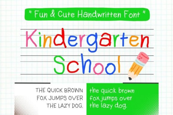 Kindergarten School: A Cute Handwritten Font for Creative Projects