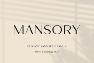 Mansory: The Elegant Sans Serif for Modern Designers