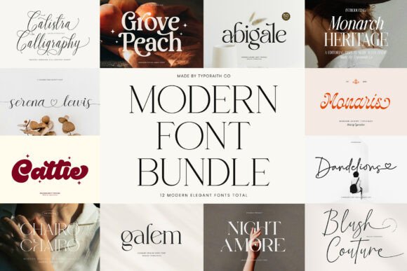 Modern Bundle: 12 Premium Fonts for Timeless Design