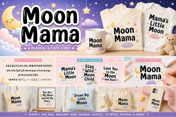 Moon Mama: The Whimsical Font for Joyful Designs