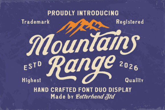 Mountains Range Duo: A Handcrafted Font for Adventure Brands