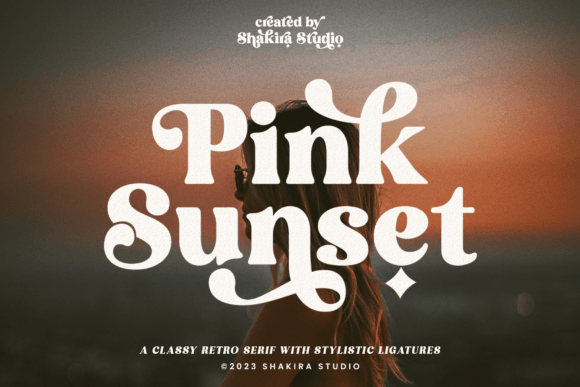 Pink Sunset: A Stylish Retro-Modern Display Typeface