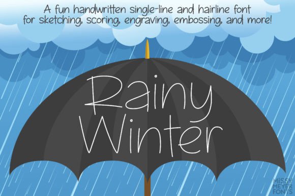 Rainy Winter: A Versatile Single-Line Handwritten Font
