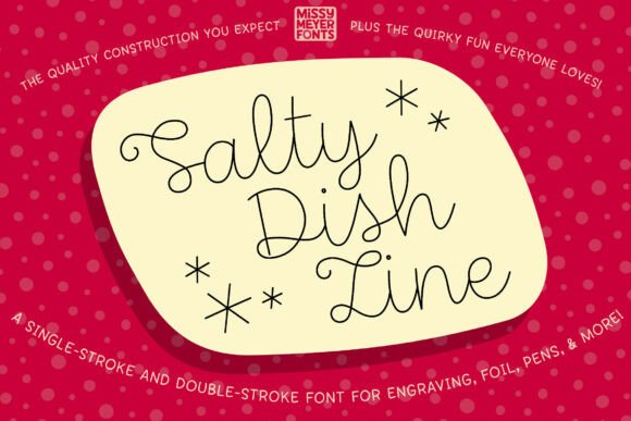 Salty Dish Line: A Creative Hand-Drawn Font for Modern Design