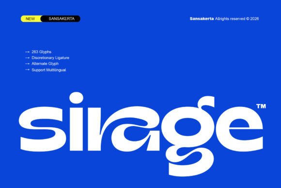 Sirage: A Bold Modern Display Sans Serif Typeface