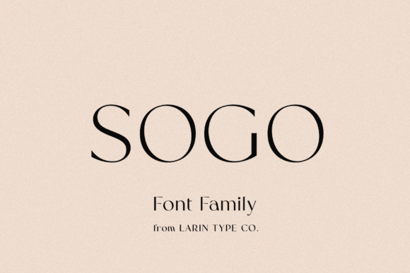Sogo: A Sans Serif Font for Elegant, Modern Design
