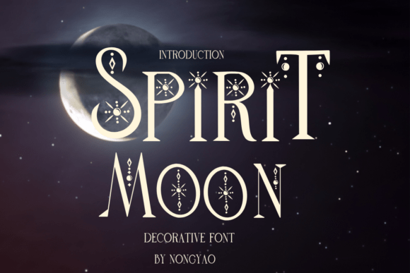 Spirit Moon: A Decorative Font for Creative Projects