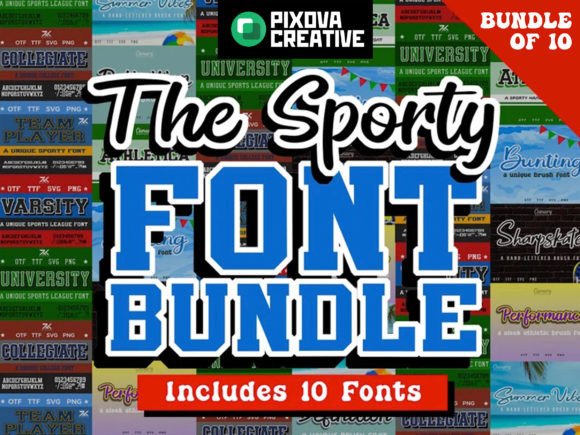 Sport Bundle: 10 Dynamic Fonts for Athletic Branding