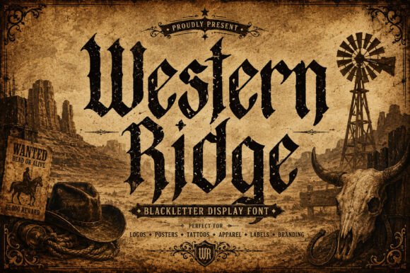 Western Ridge: Bold Western-Inspired Display Font